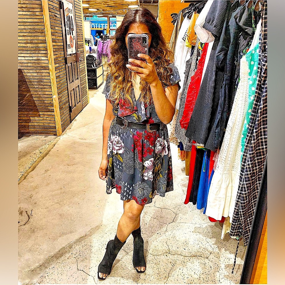 EVERLY Floral Print Dress